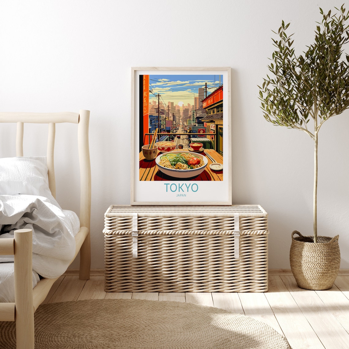 Tokyo Japan Ramen Travel Poster, Food Wall Art - Image 3