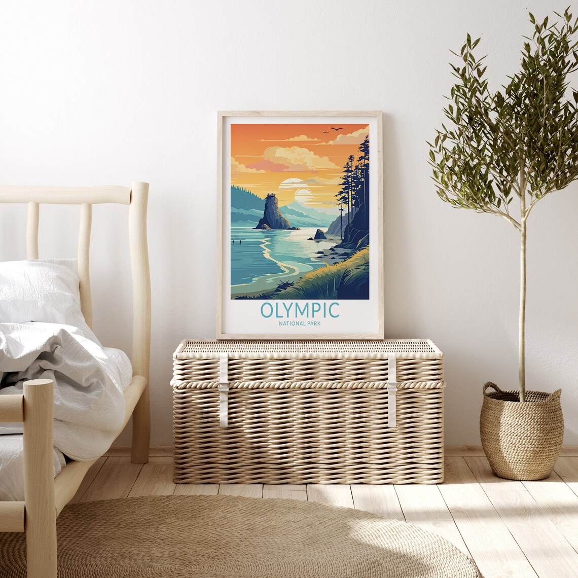 Olympic National Park Travel Poster, Washington State - Image 3