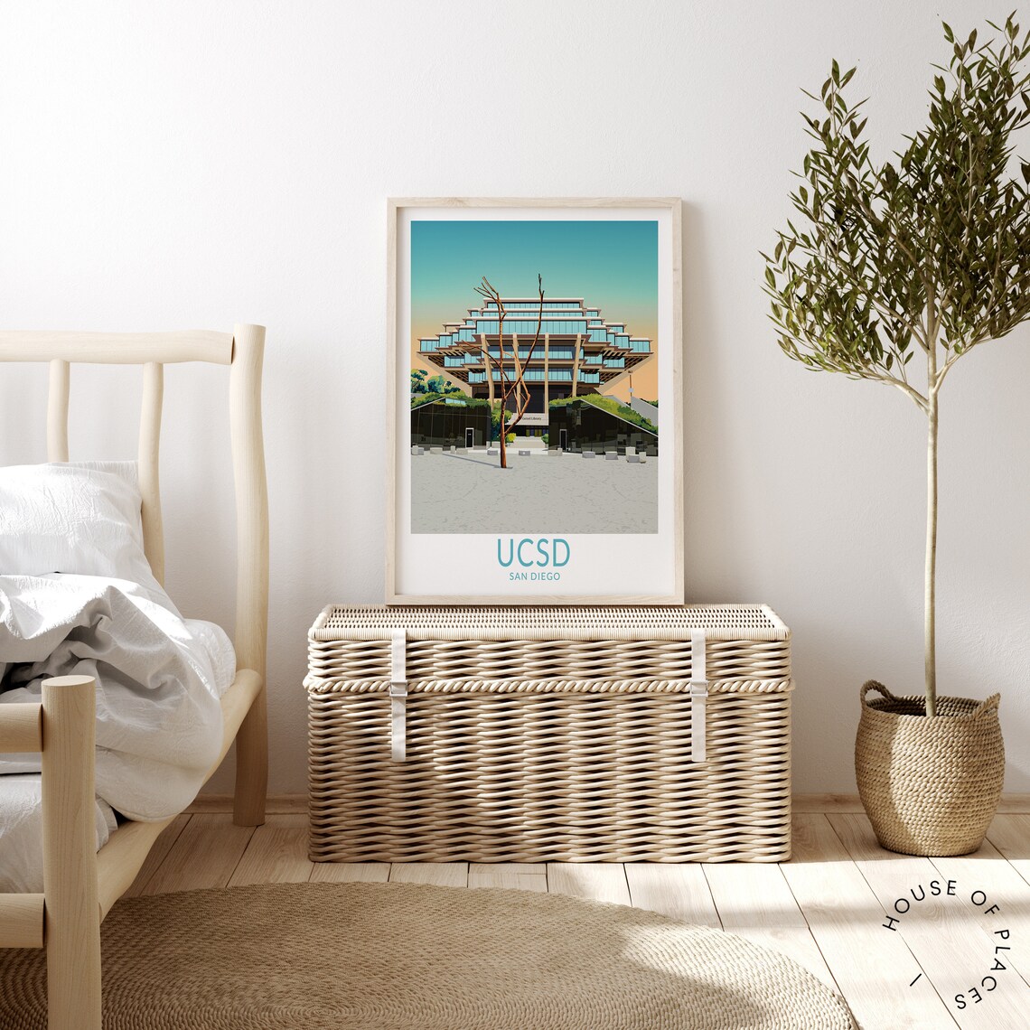 Geisel Library San Diego University Campus Art Print - Image 3