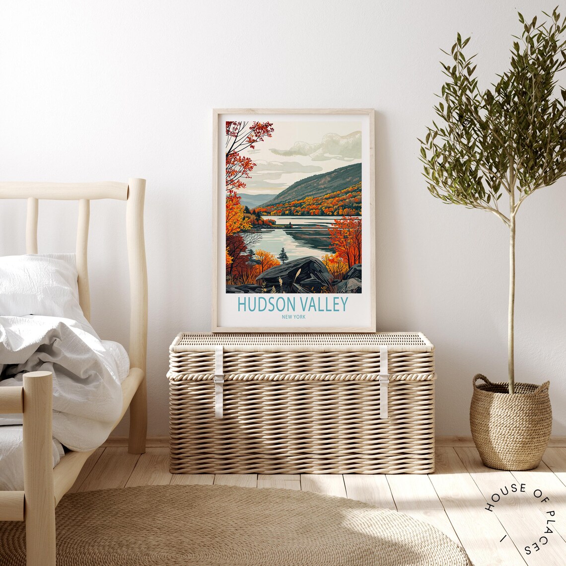 Hudson Valley Travel Poster, New York Landscape - Image 4