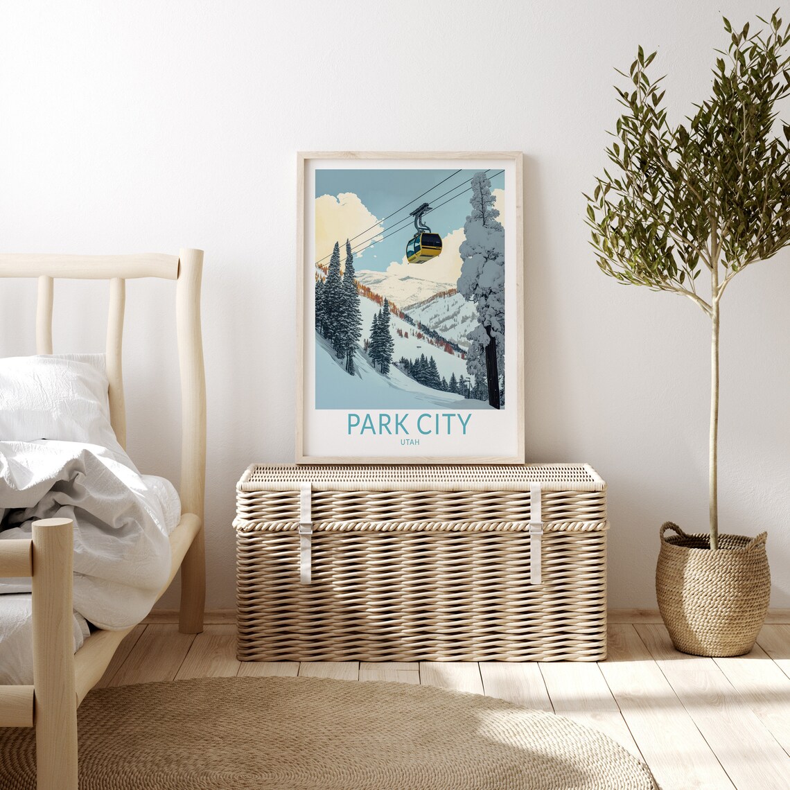 Park City Utah Winter Travel Poster, Ski Travel - Image 3