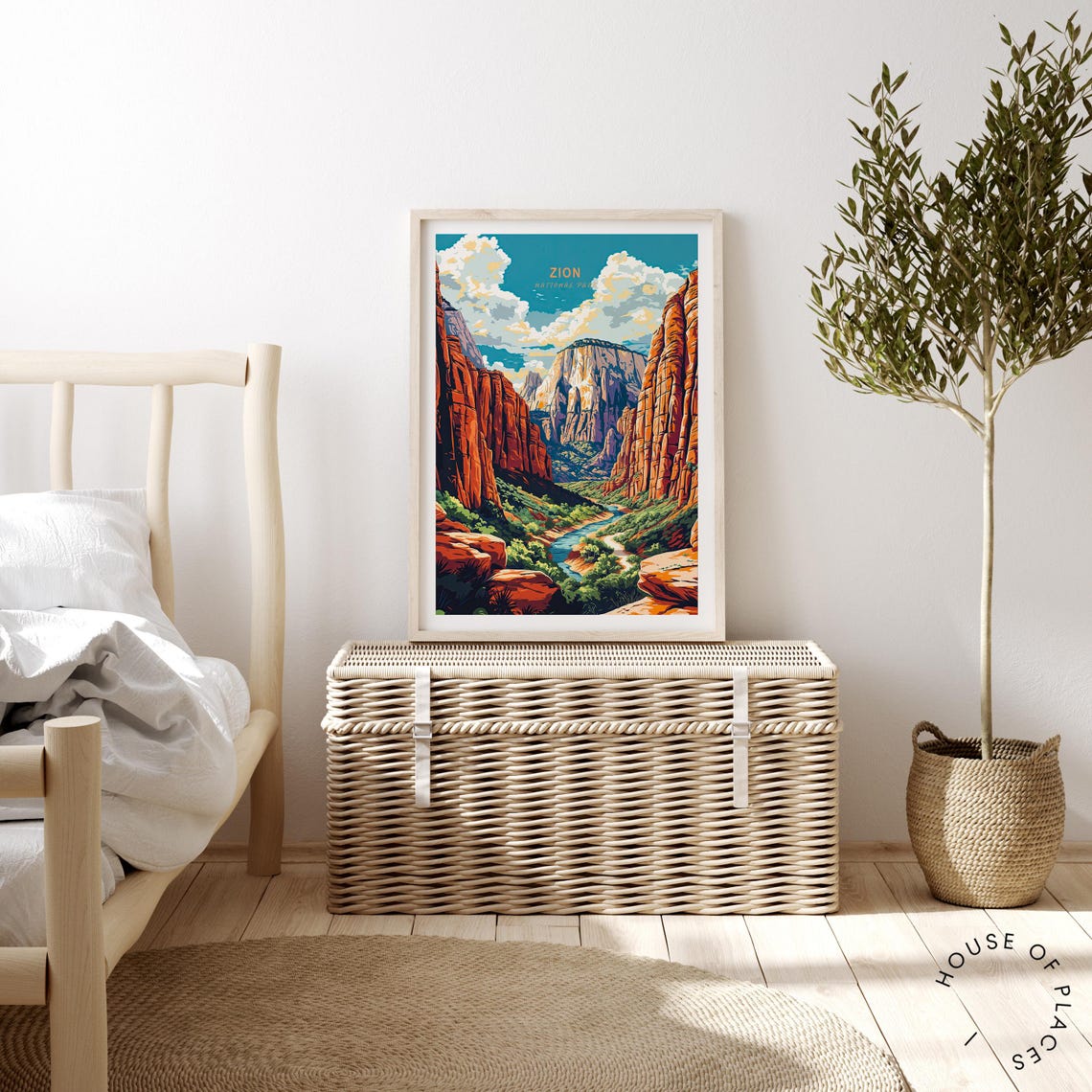 Zion National Park Travel Poster Zion National Park City Wall Art Utah National Park Travel Print Wedding Present Birthday Gifts - Image 4