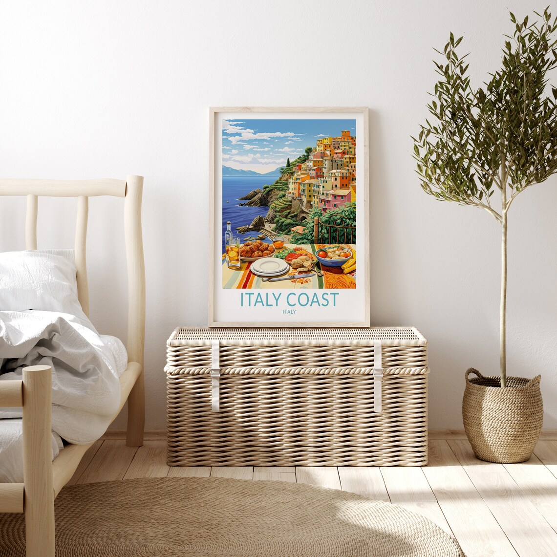 Italy Coast Travel Poster, Amalfi Coast Cinque Terre - Image 3