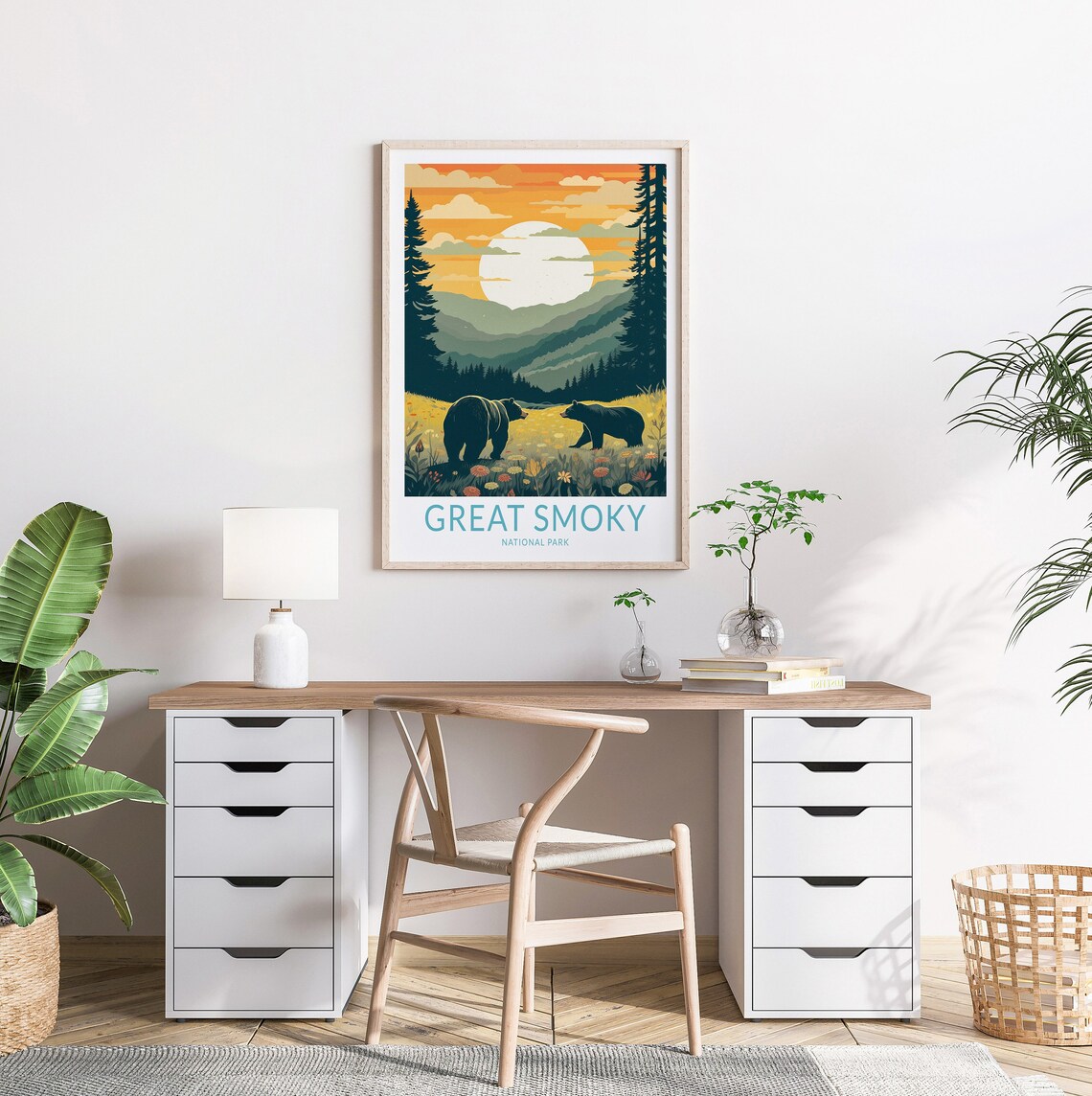 Great Smoky National Park Travel Poster, Park Art Print - Image 2