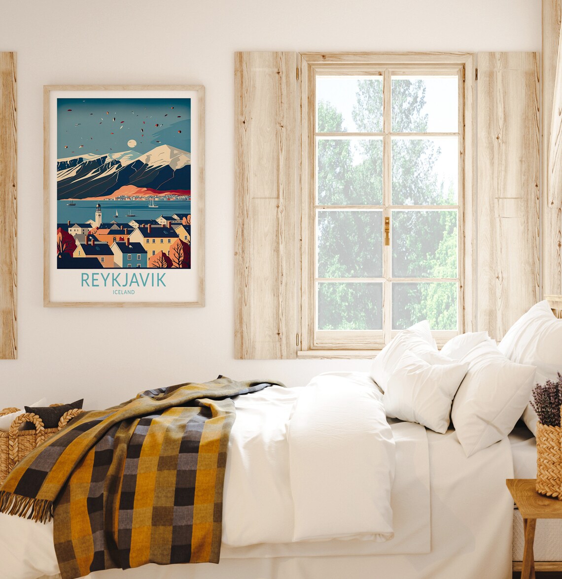 Reykjavik Travel Poster, Iceland Travel Art Print - Image 2