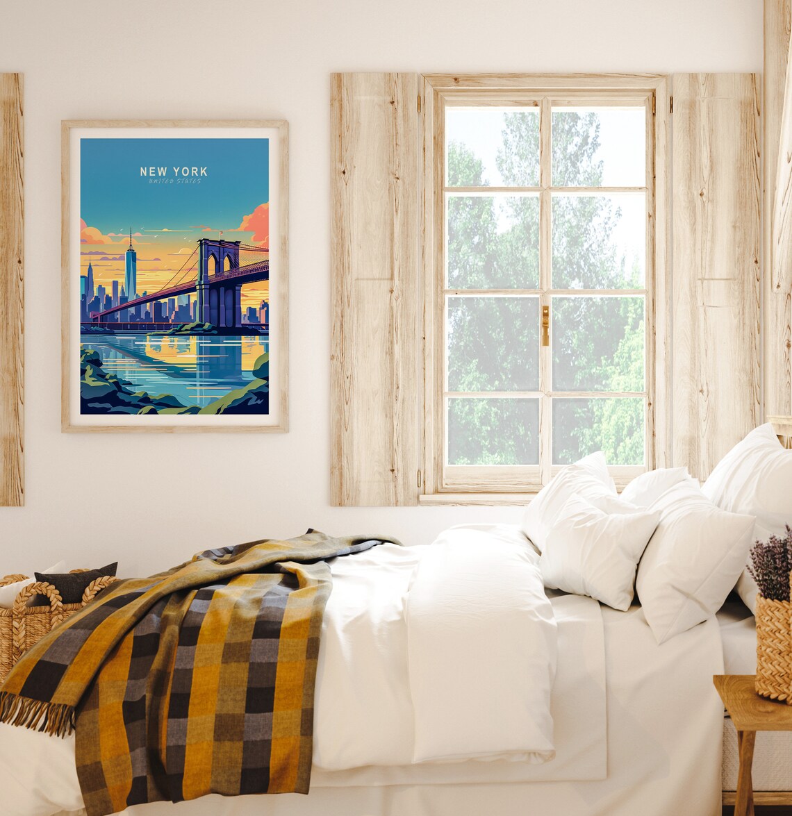 New York Brooklyn Travel Poster, Manhattan Wall Art Print - Image 2