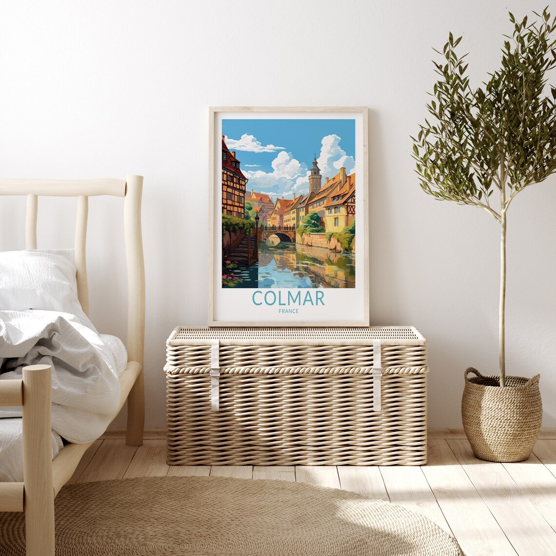 Colmar France Half-Timbered Canal Little Venice Travel Poster - Image 3