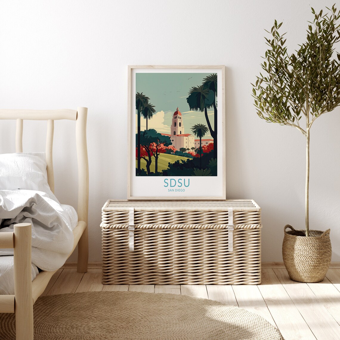 San Diego State University Campus Wall Art Poster - Image 3