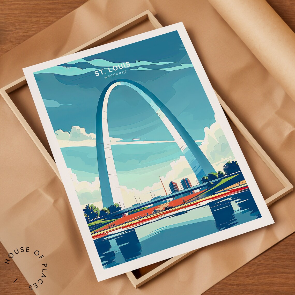 St. Louis Travel Poster, Missouri City Wall Art - Image 2
