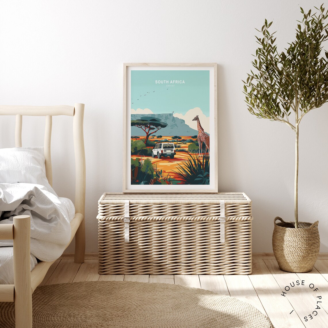 South Africa Vintage Travel Poster, Safari Art Print - Image 3