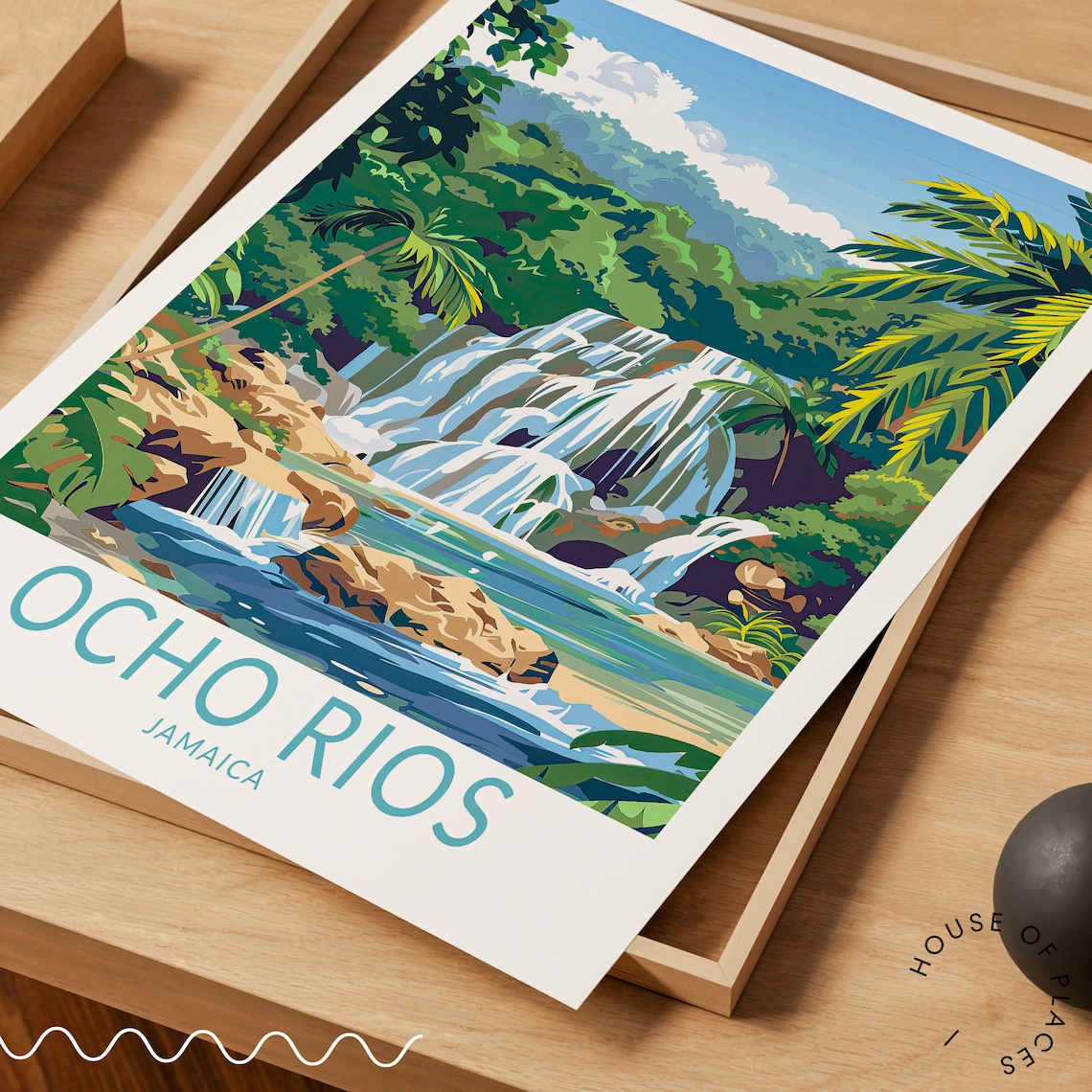 Ocho Rios Jamaica Travel Poster, Wall Decor Art - Image 3