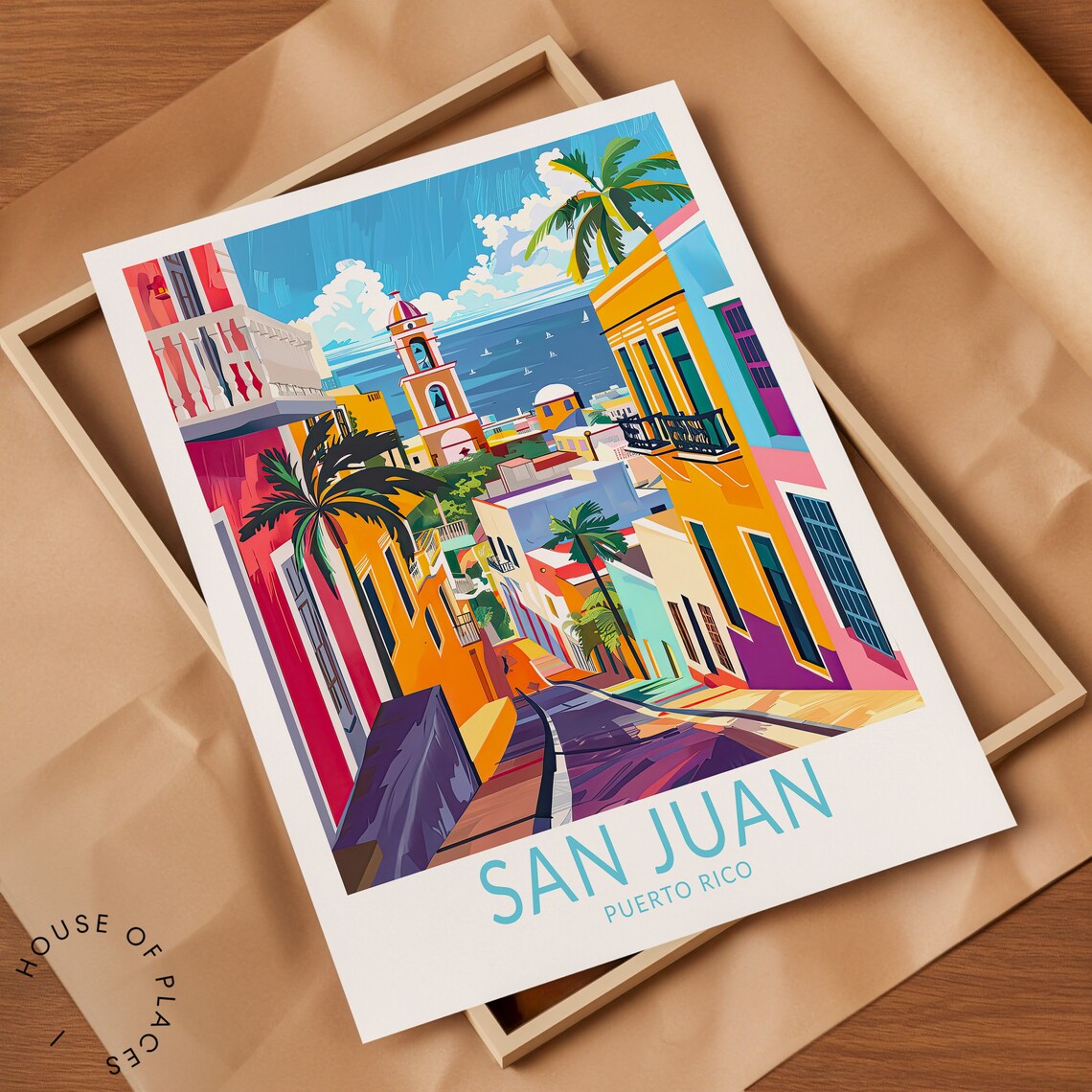 San Juan Puerto Rico Travel Poster, City Wall Art - Image 2