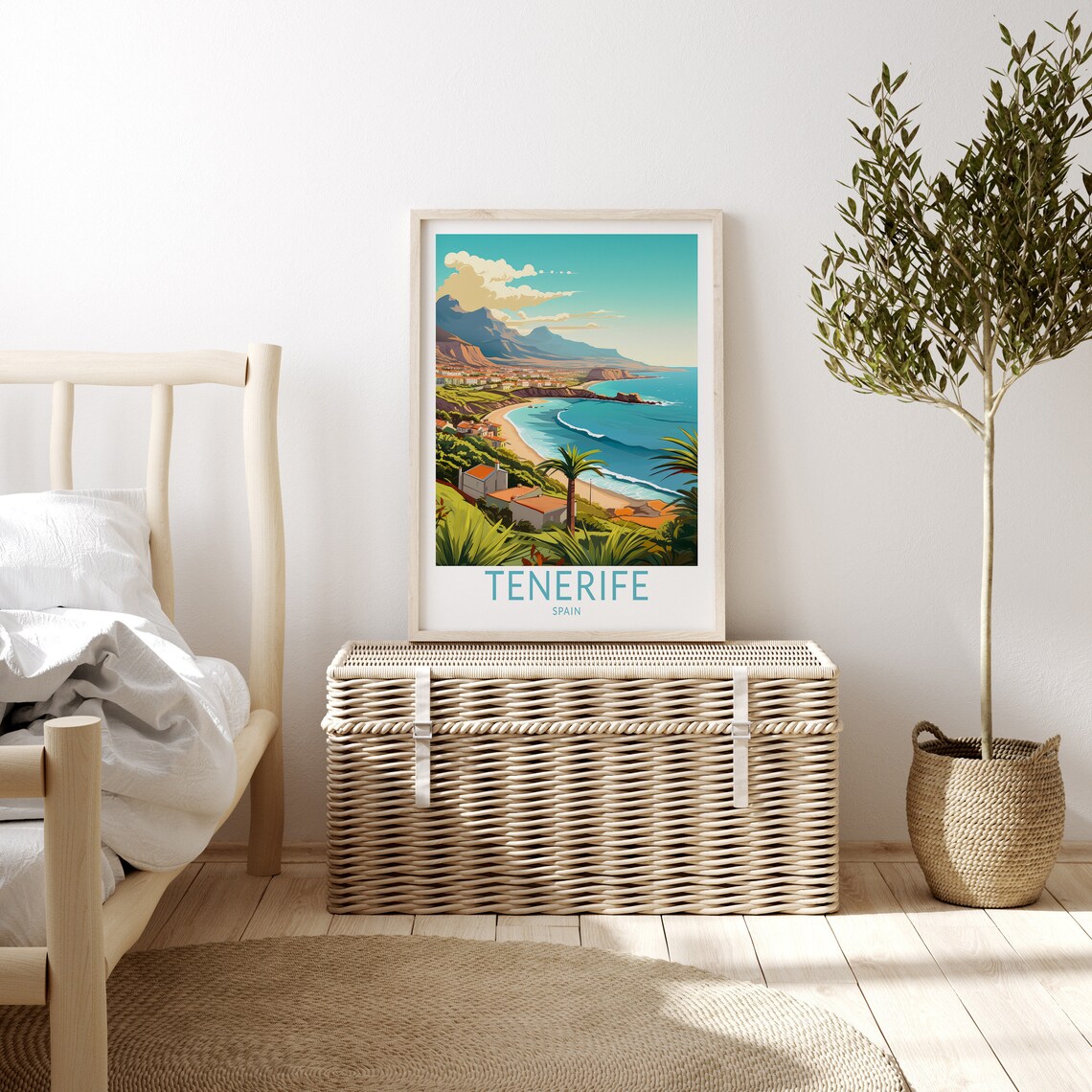 Tenerife Spain Travel Poster, Coastal Travel Wall Art - Image 3