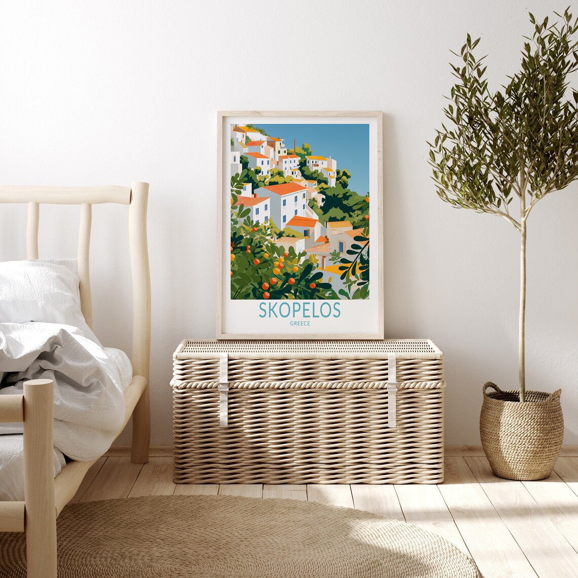 Skopelos Island Greece Travel Poster, Personalized - Image 3