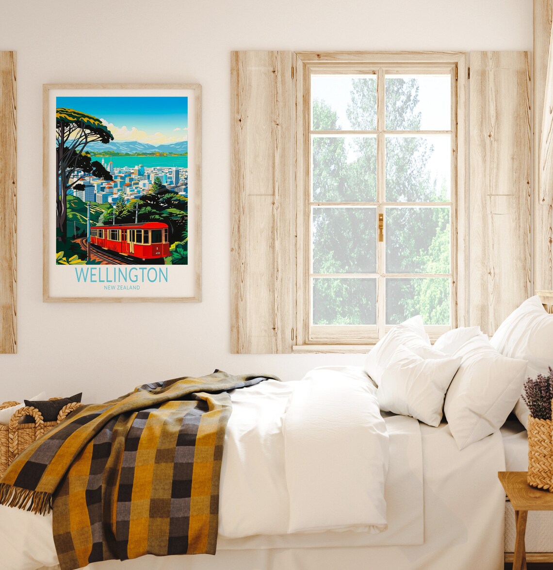 Wellington Travel Poster, New Zealand City Print - Image 3
