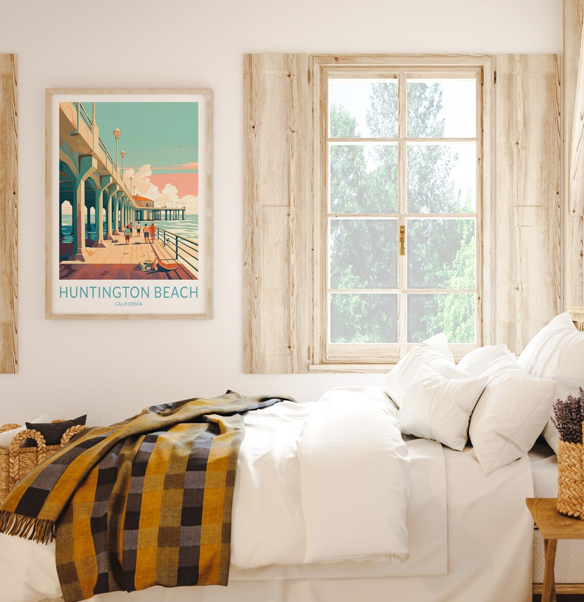 Huntington Beach California Travel Poster, Coast Decor - Image 2