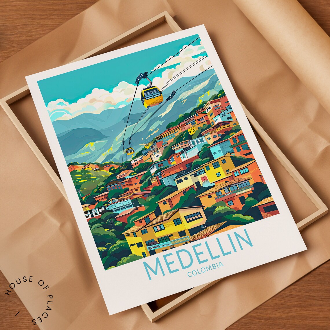 Medellin Colombia Wall Art Personalised Gifts Poster - Image 2