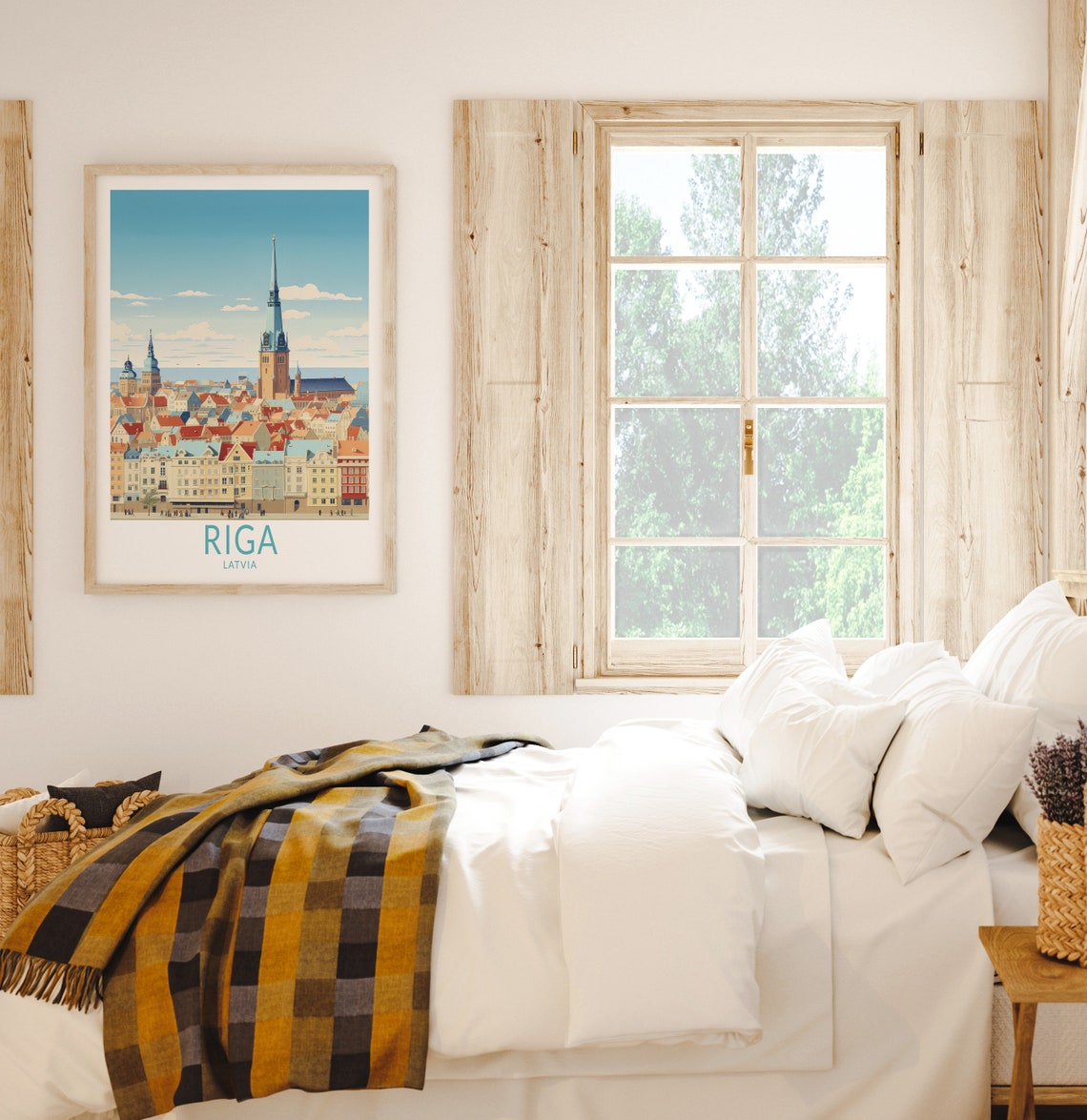 Riga Latvia Old Town Spires Rooftops Baltic Cityscape Travel Poster - Image 2
