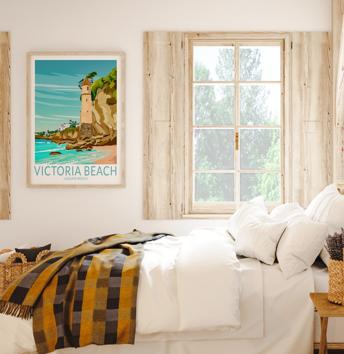 Laguna Victoria Beach California Travel Poster California Wall Art Laguna Victoria Beach Print Birthday Gifts Home Decor - Image 2