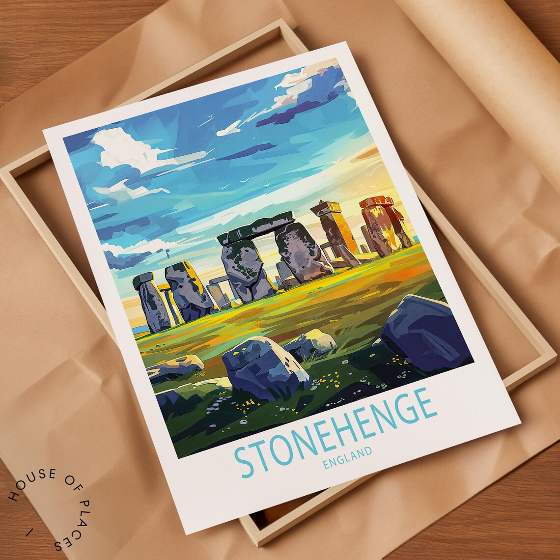 Stonehenge England Travel Poster, England Travel Print - Image 2