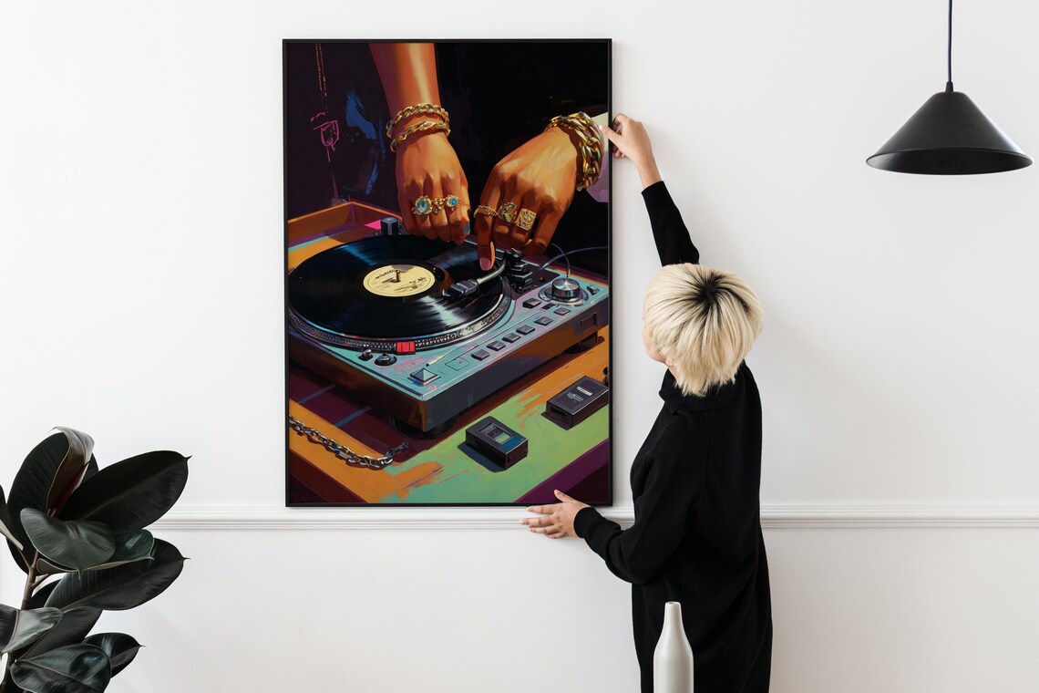 Black Woman Art Vintage Record Poster Print - Image 2