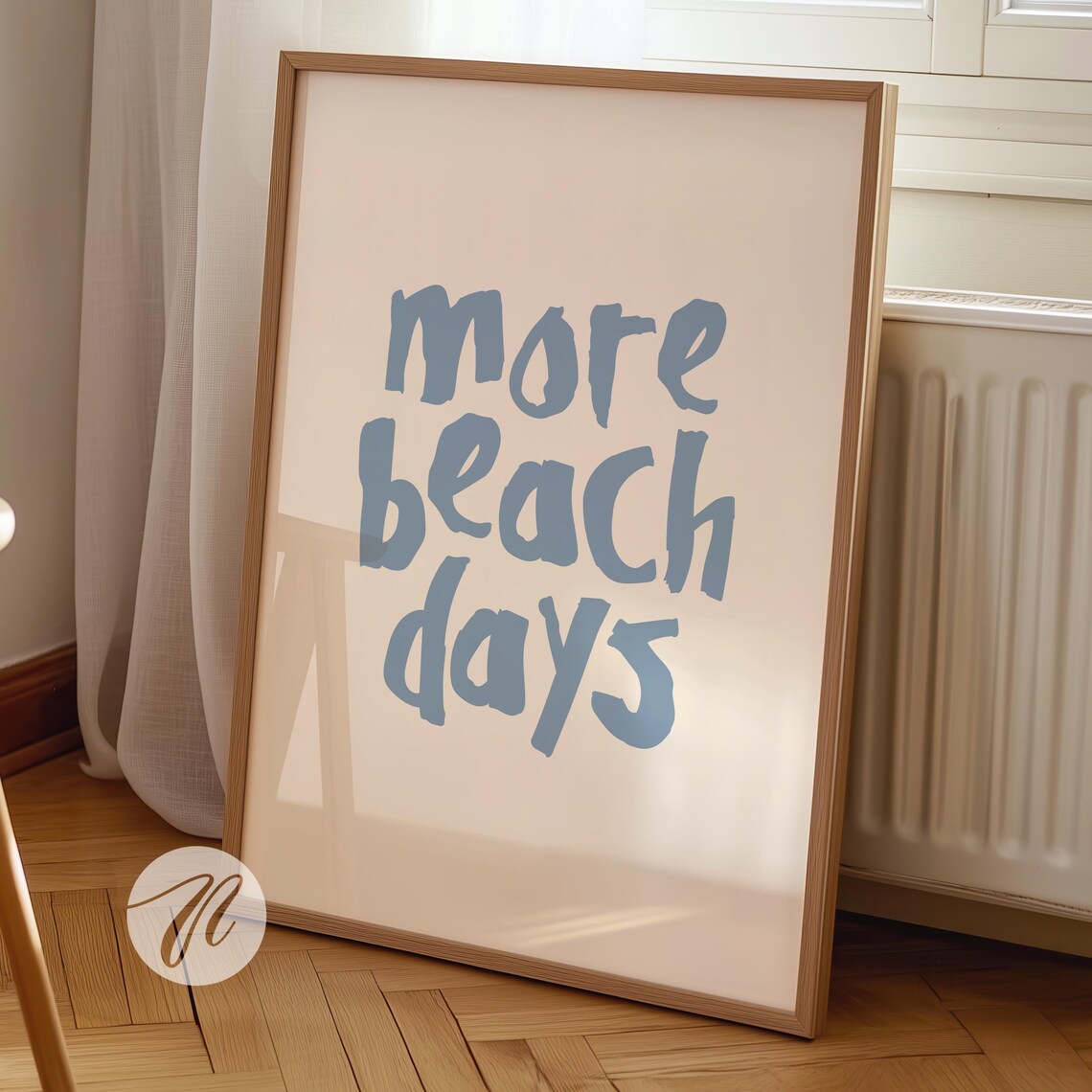 More Beach Days Trendy Coastal Typography Poster