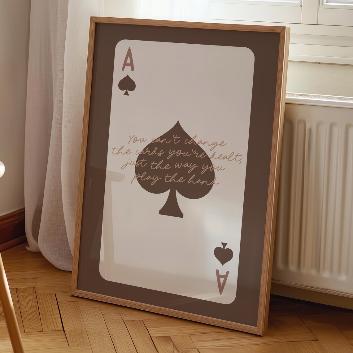 Ace Of Spades Card Game Quote Inspirational Playing Card Poster