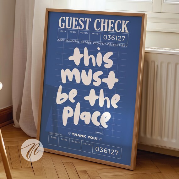 Guest Check Trendy Retro Bar Cart Art Print