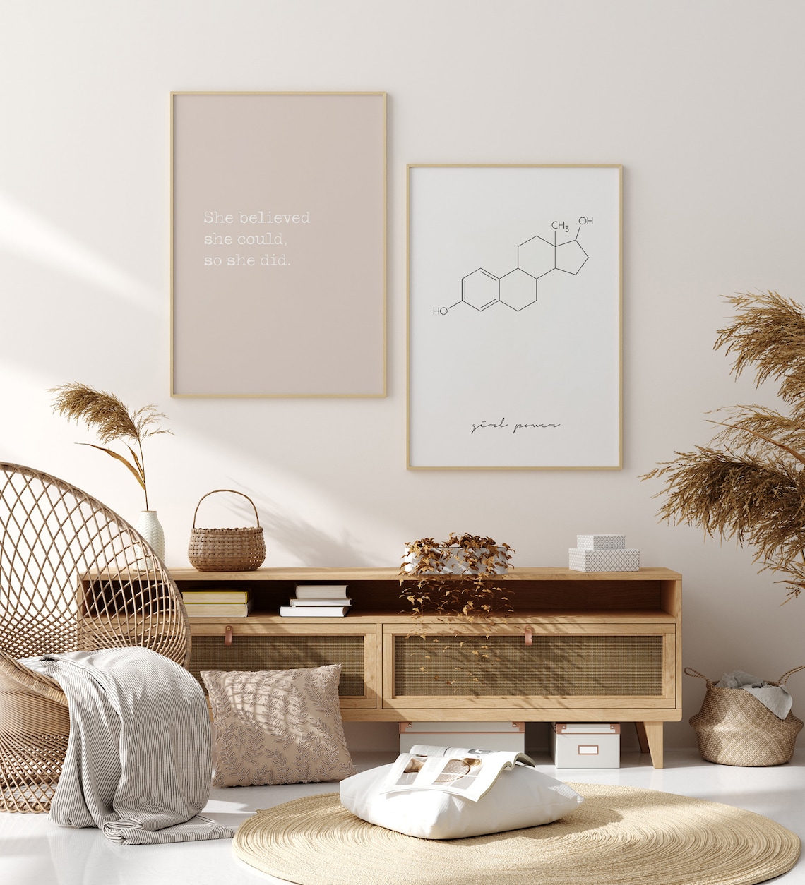Estrogen Molecule Girl Power Feminist Art Print - Image 2