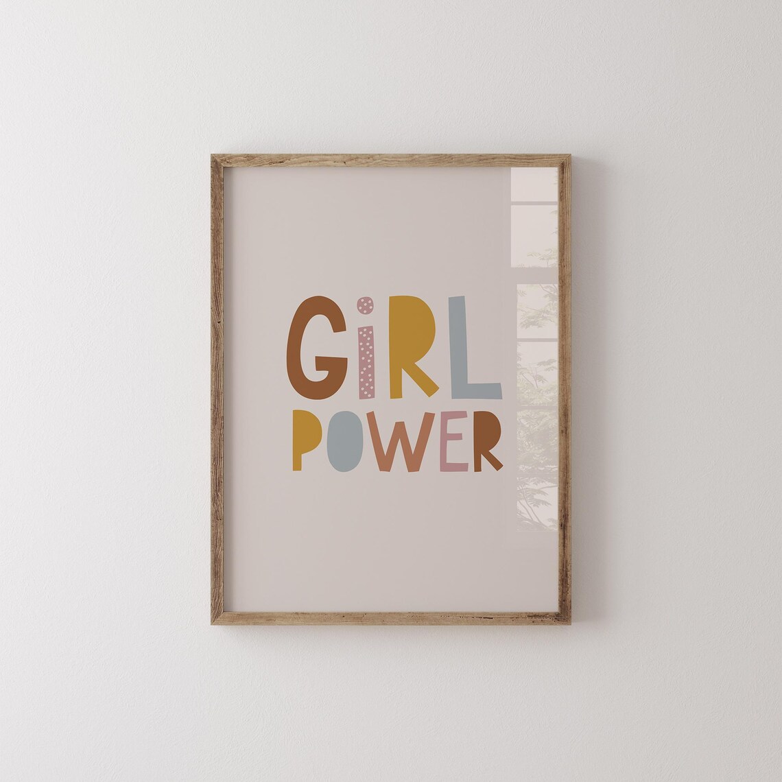 Girl Power Colorful Kids Bedroom Quote Pastel Playful Poster - Image 2