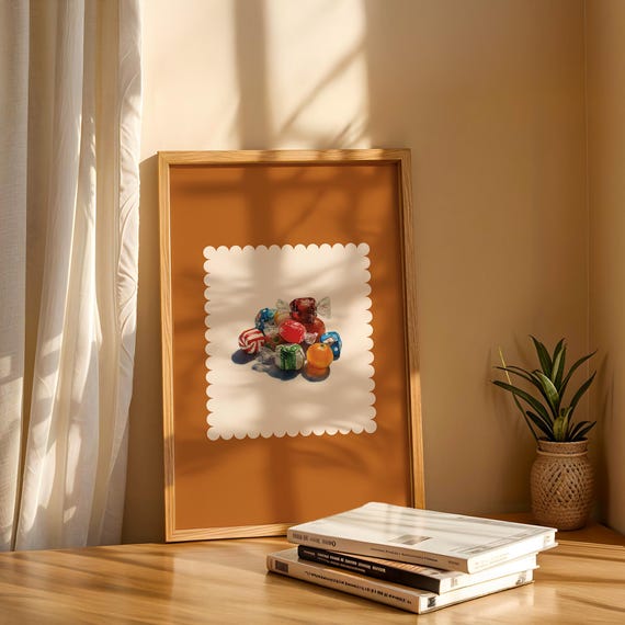 Burnt Sienna Candy Pile Kitchen Wall Art