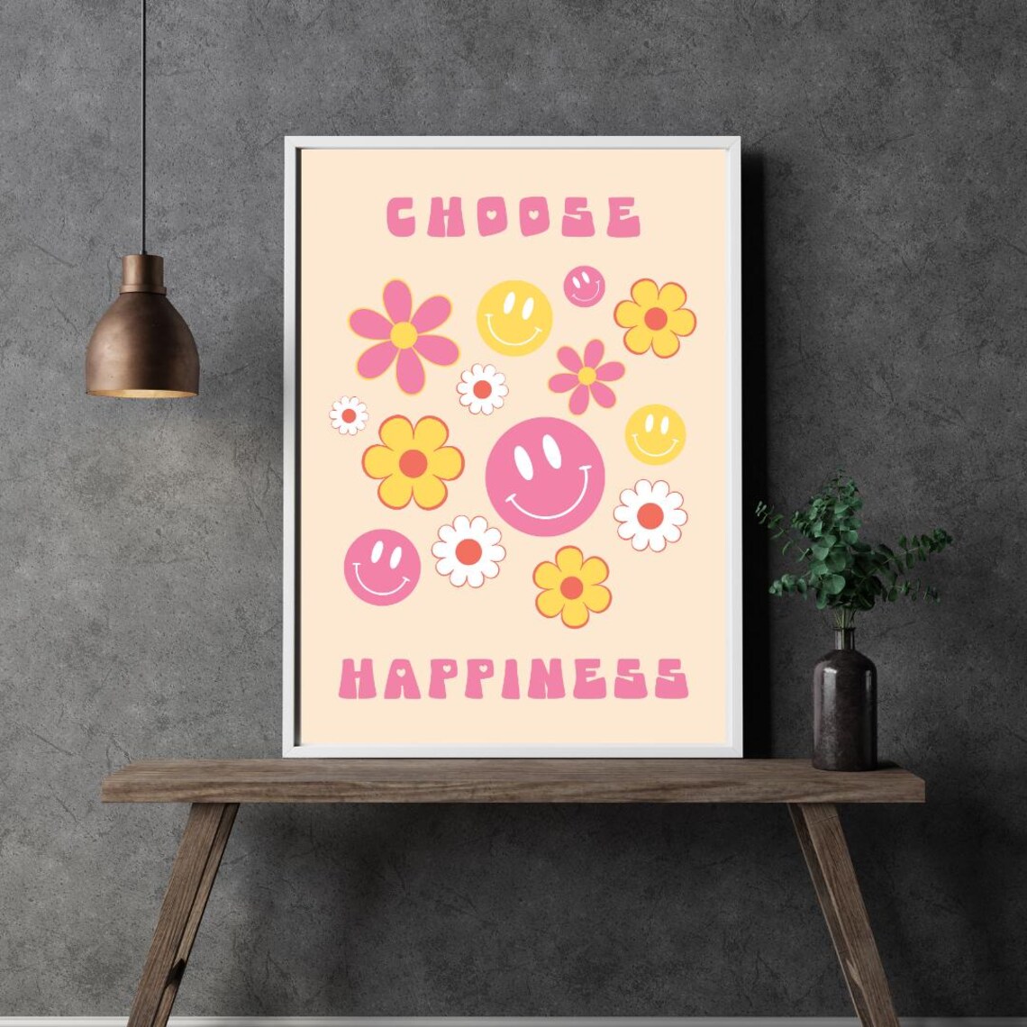 Choose Happiness Quote, Motivational Art Print - Image 5