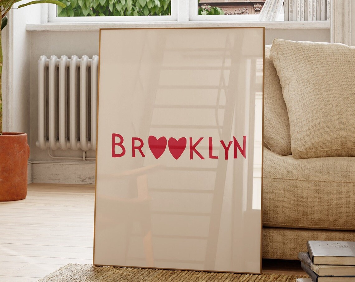 Brooklyn Minimalist New York Travel Poster