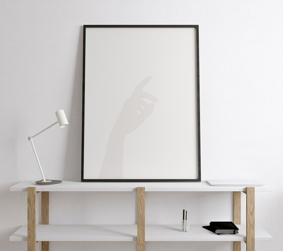 Trendy Japandi Beige Neutral Design Shadow Work Hand Ballet Dancer Elegant Graceful Minimal Light Cute Wall Art