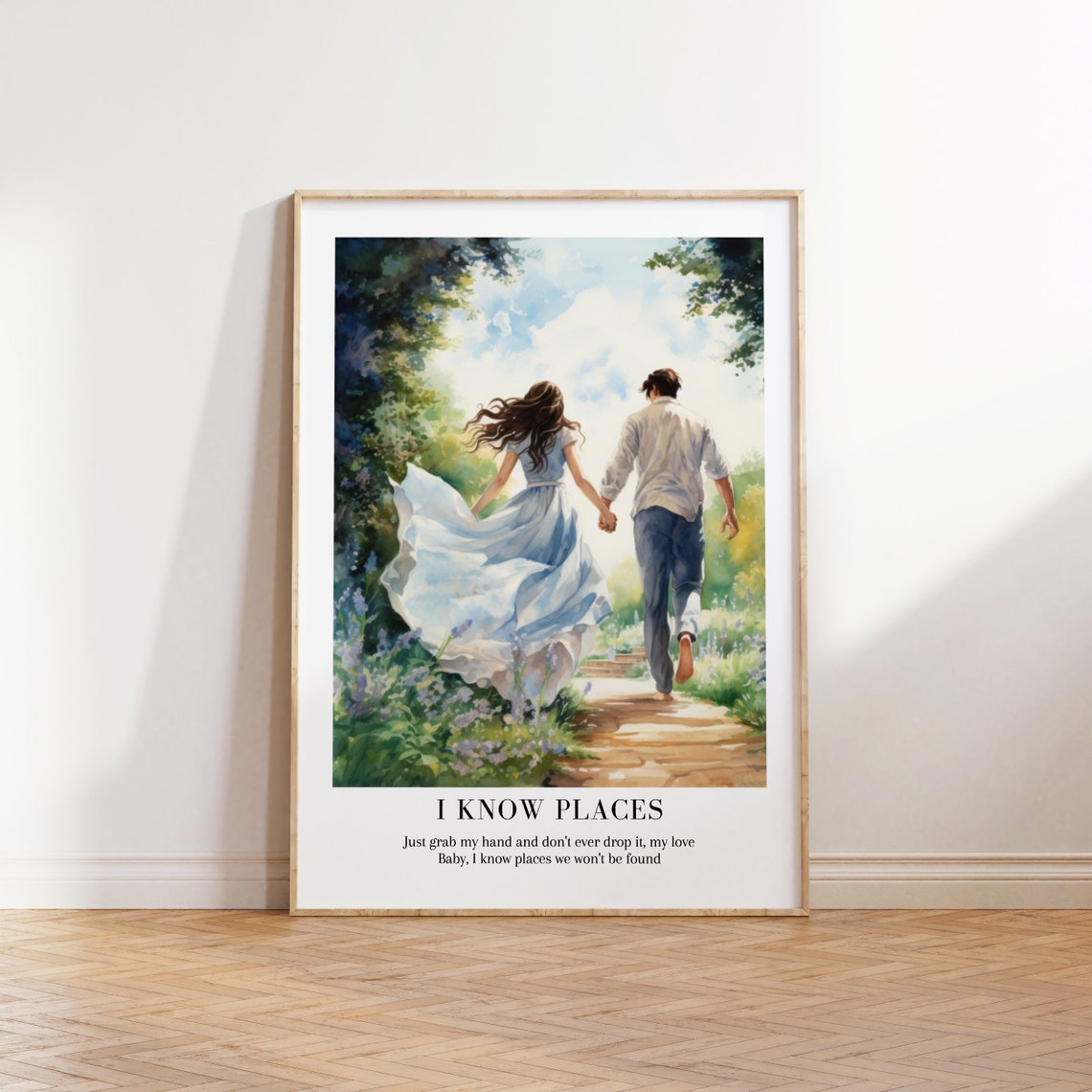 Taylor Swift I Know Places Secret Garden Path Watercolor Poster - Image 3