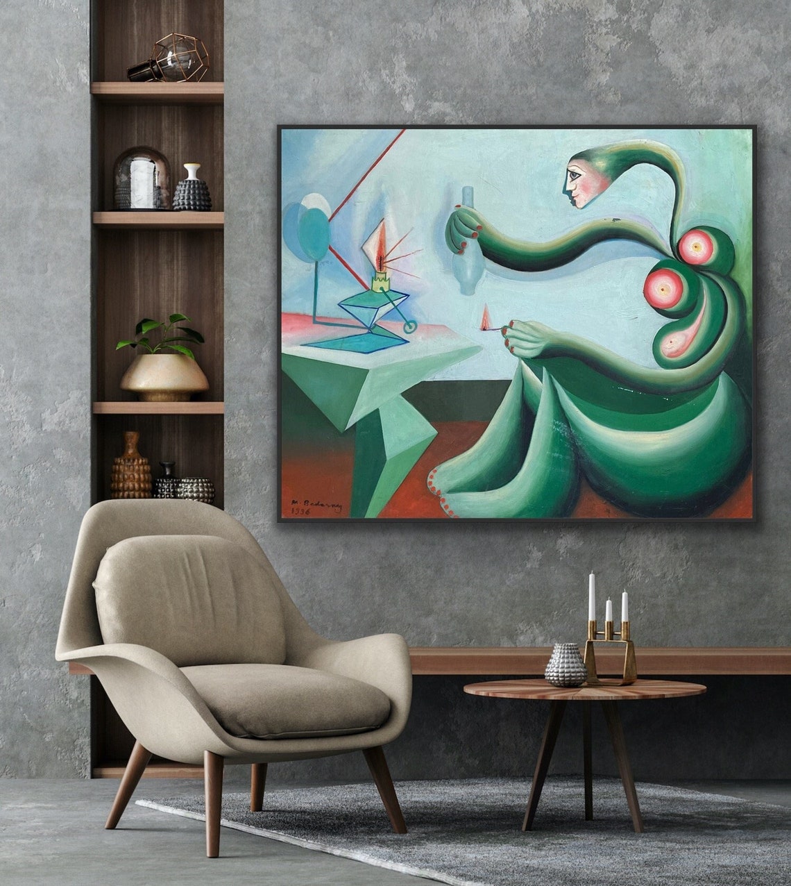 Erotic Art Painting Couple Romantic Art Nude Art Figurative Painting Unique Style Of Badarny Colorful Painting Original Art