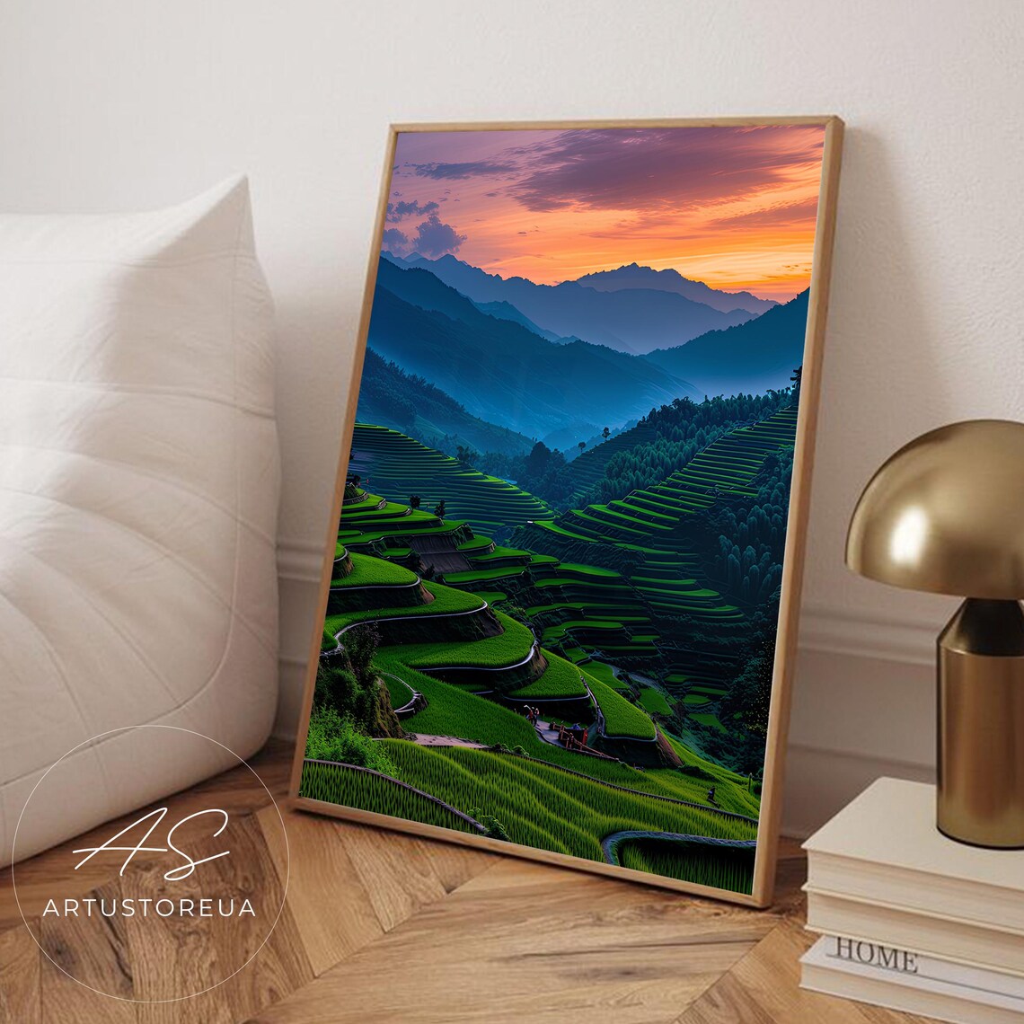 Vietnam Print, Sapa Rice Terraces Travel Poster