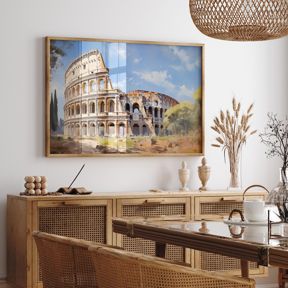 Rome Colosseum in Bright Daylight with Blue Sky Travel Poster - Image 4