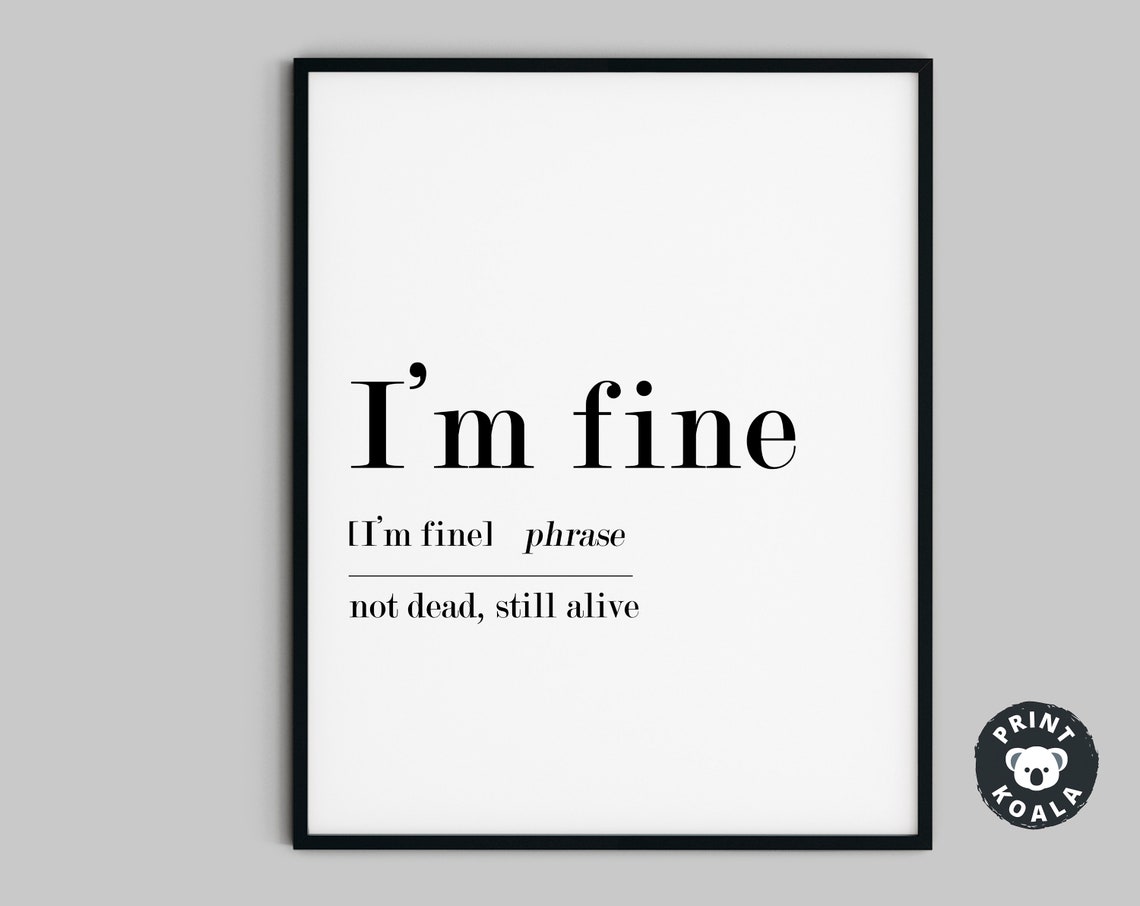 Teenager Gift Teen Gift Funny Teen Gift Teenager Bedroom Gift Im Fine Definition Funny Teen Phrases Teen Wall Art Teenage Room Decor - Image 5