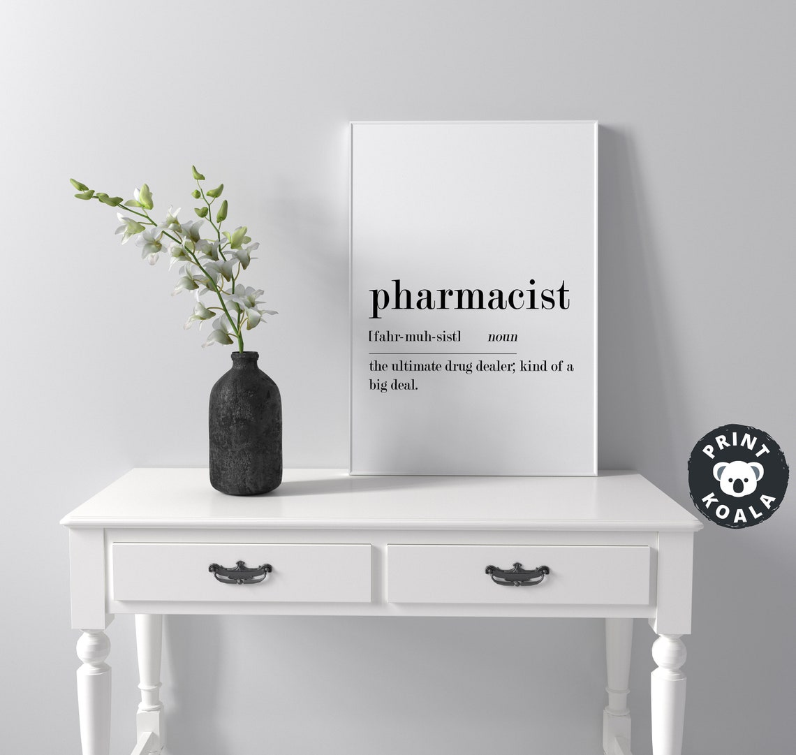 Pharmacist Funny Dictionary Definition Print Pharmacy Graduation Decor - Image 4