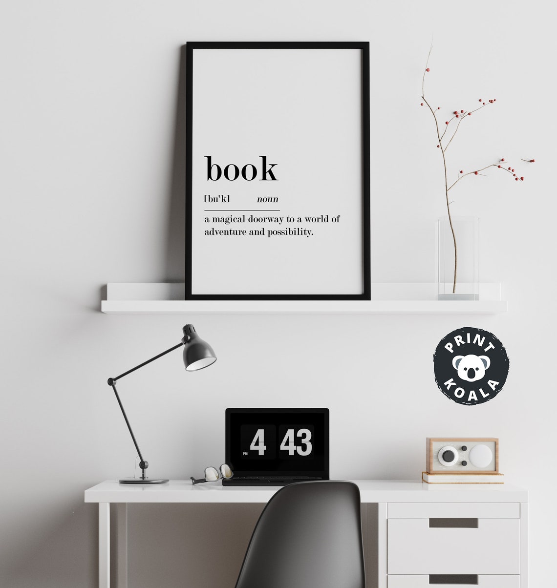 Book Definition Print Book Lover Gift Reading Nook Library Wall Decor - Image 2