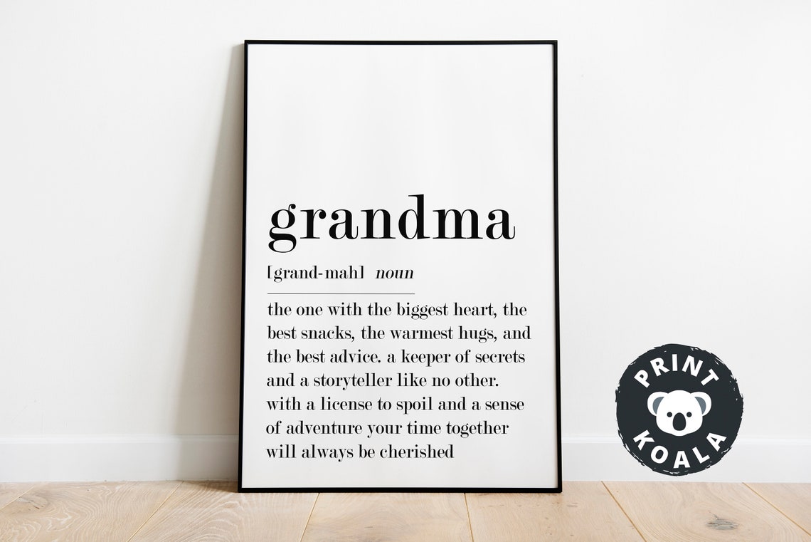 Grandma Definition Gifts For Grandma Grandma Gifts Gifts For Granny Grandma Poster Grandma Definition Art Grandma Wall Art - Image 5
