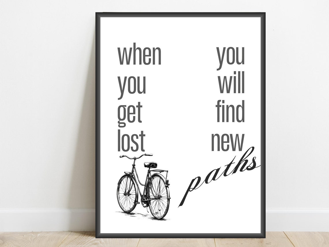 Find New Paths Inspirational Quote Art Print Motivational Poster Office Home Wall Decor