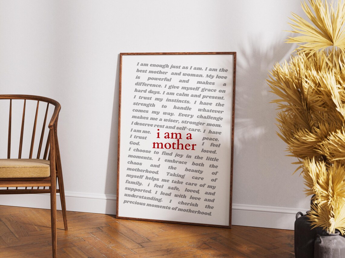 Minimalist Mom Quote, Self Love Motherhood Affirmation - Image 2
