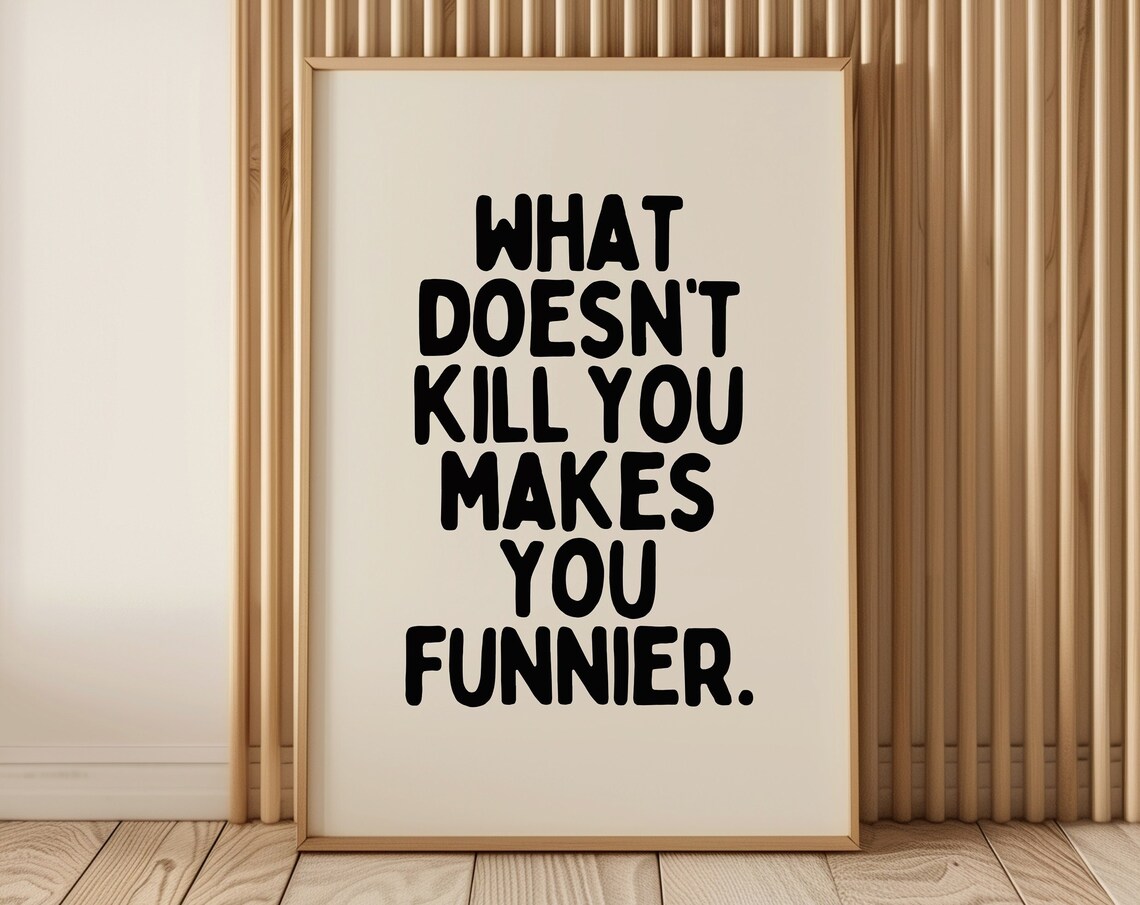 Funny Affirmation Wall Art Print Inspirational Quote Typography Poster Self Care Print A129