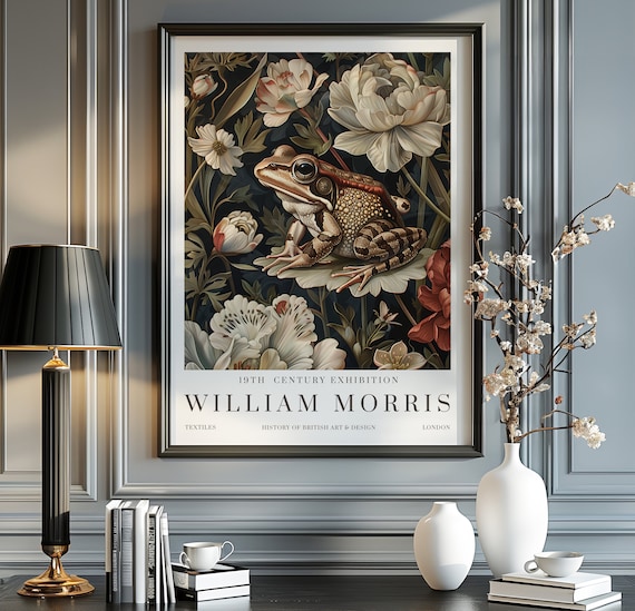 William Morris Exhibition Poster, Vintage Textiles Frog