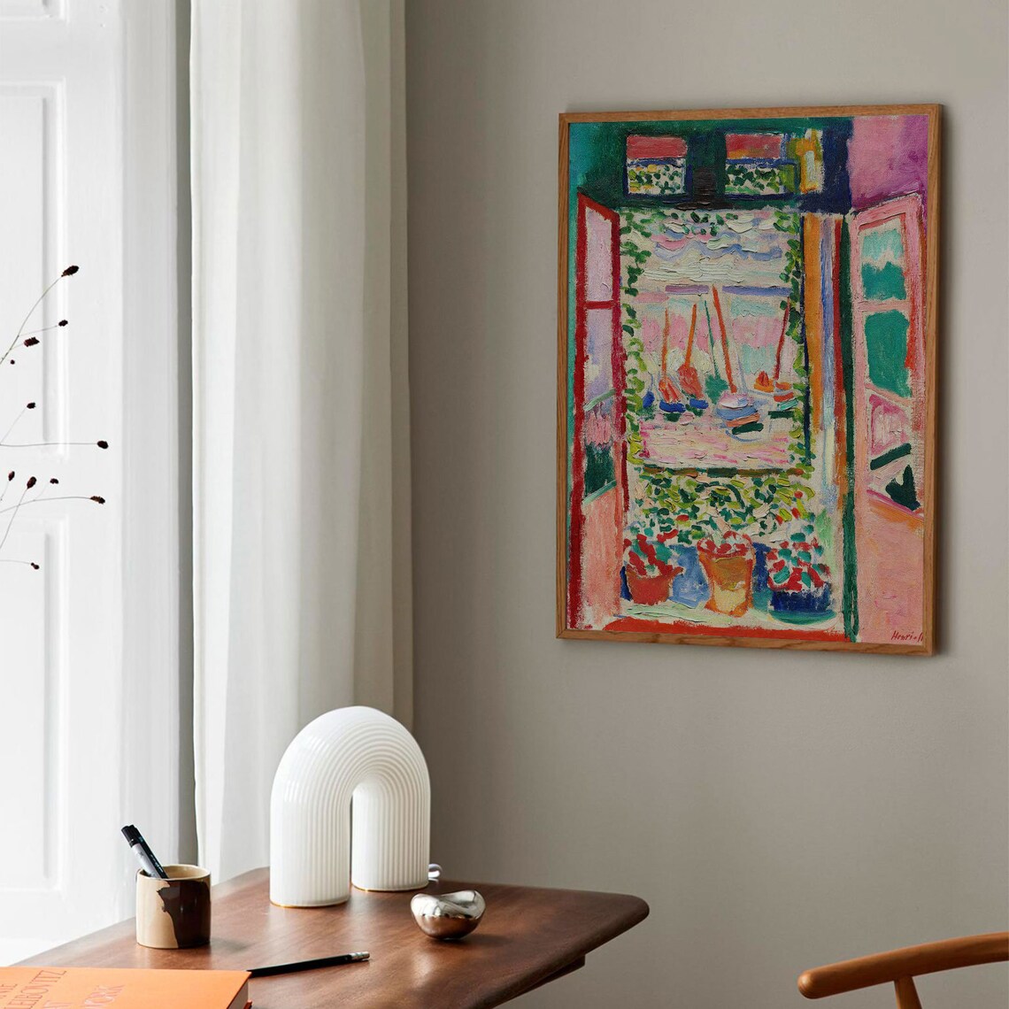 Matisse The Open Window Colorful Fauvist Painting Trendy Poster - Image 2