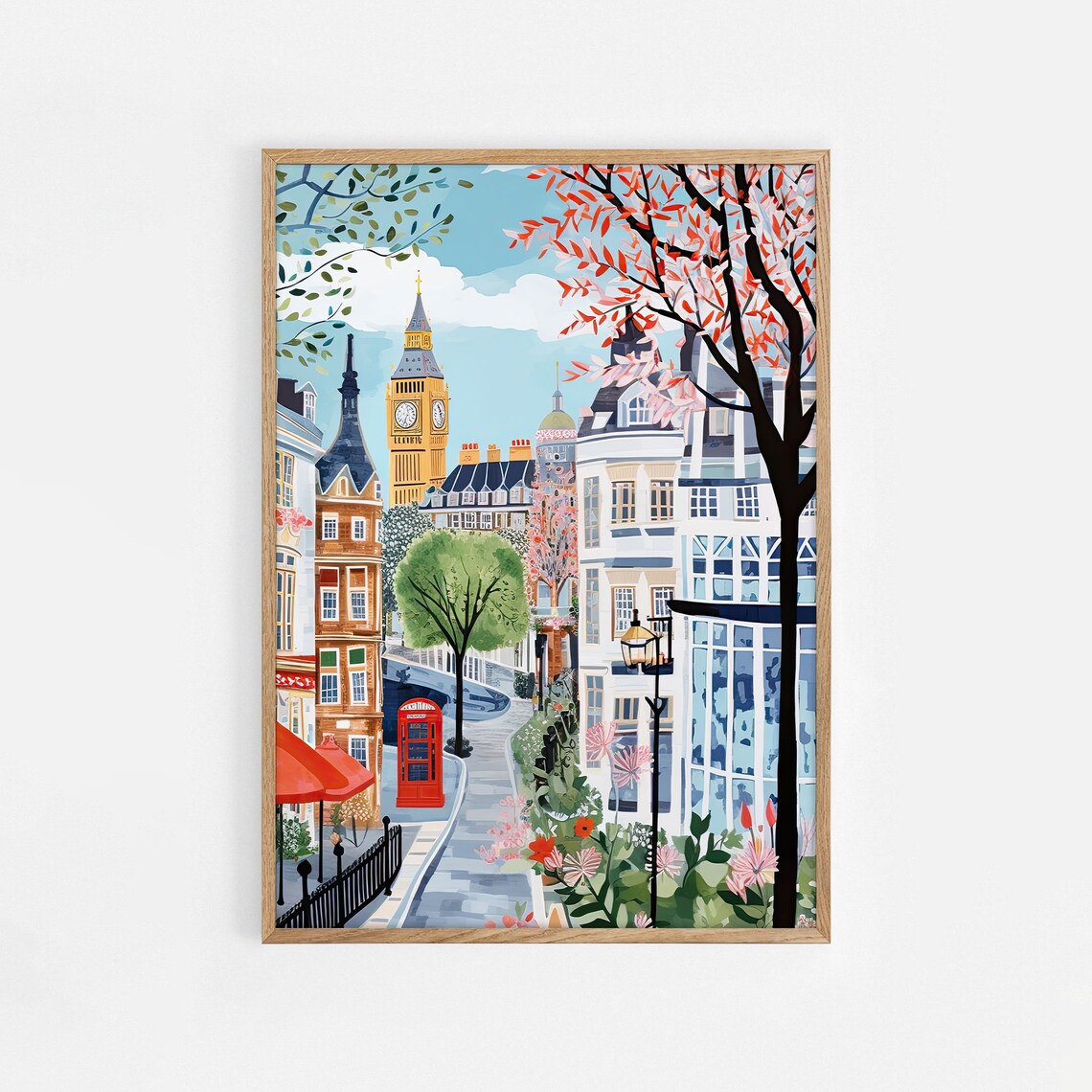 London Wall Art England Travel Gift Poster