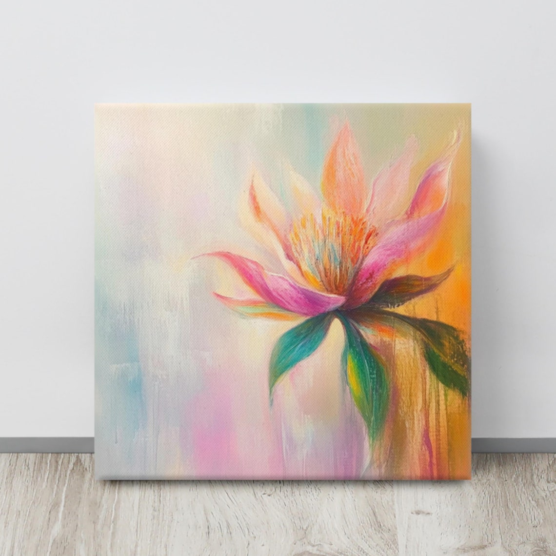 Pink Flower Wall Art Flower Painting Print Pink Flower Art Nature Wall Art Flower Wall Art Living Room Art