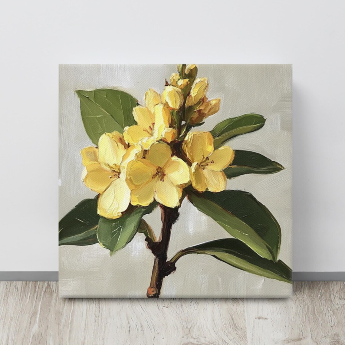 Yellow Laurel Blossom Cluster Classic Botanical Painting Print